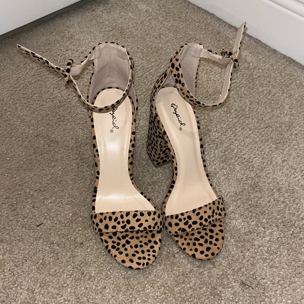 Cheetah Print Thick Heels Size 7